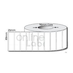 89mm x 25mm - Thermal Direct & Thermal Transfer
