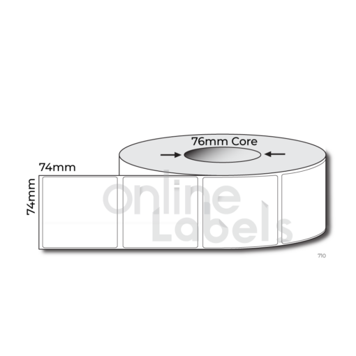 74mm x 74mm - Thermal Direct & Thermal Transfer