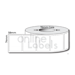 74mm x 58mm - Thermal Direct & Thermal Transfer