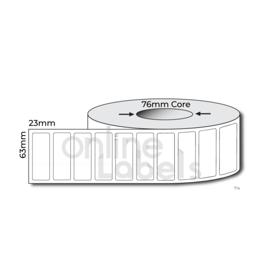 63mm x 23mm - Thermal Direct & Thermal Transfer