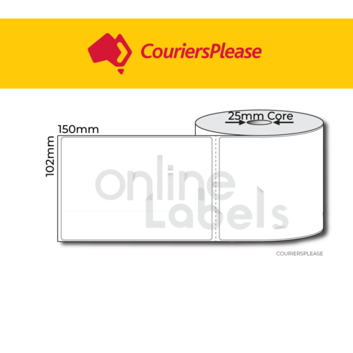 Couriers Please Labels - 500 Labels / Roll - 10 Rolls / Box
