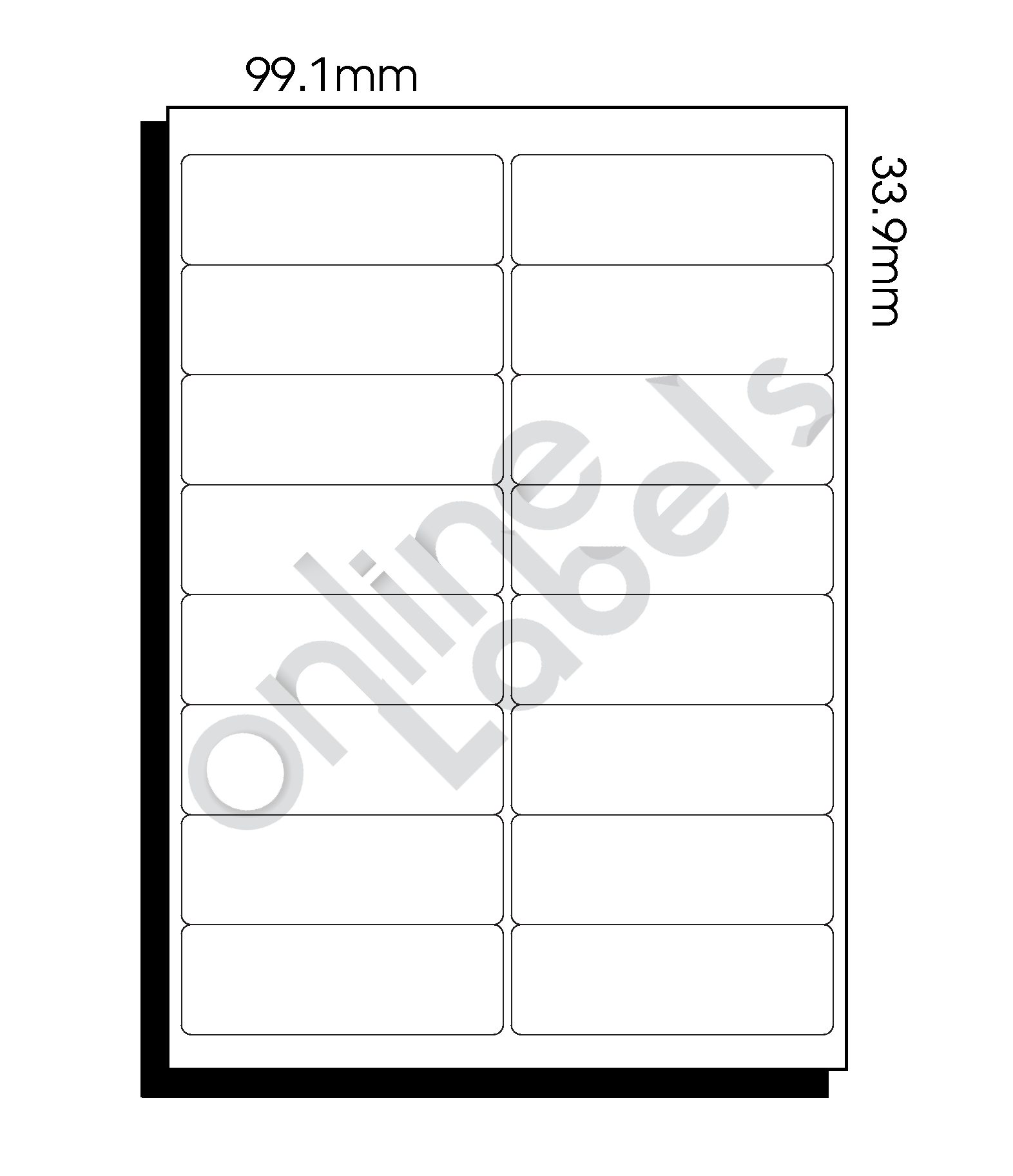 20mm x 20mm - 20 Labels per Sheet - Online Labels Throughout 33 Labels Per Sheet Template