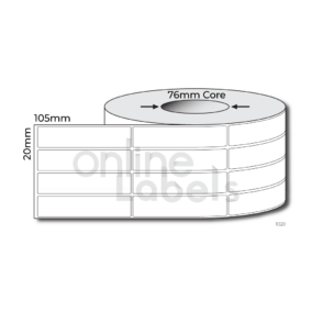 20mm x 105mm - Thermal Direct & Thermal Transfer
