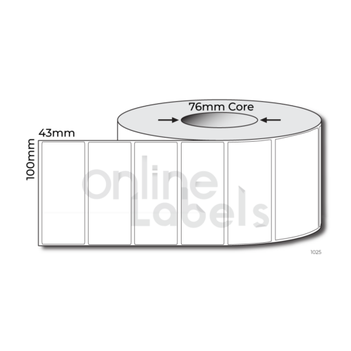 100mm x 43mm - Thermal Direct & Thermal Transfer