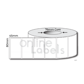 80mm x 45mm - Thermal Direct & Thermal Transfer