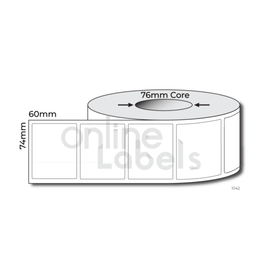 74mm x 60mm - Thermal Direct & Thermal Transfer