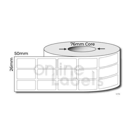 26mm x 54mm - Thermal Direct & Thermal Transfer