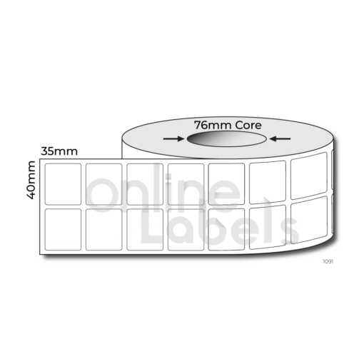40mm x 35mm - Thermal Direct & Thermal Transfer