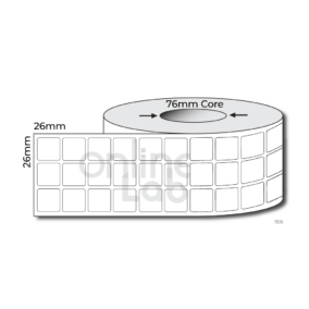 26mm x 26mm - Thermal Direct & Thermal Transfer
