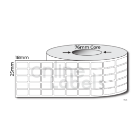 18mm x 25mm - Thermal Direct & Thermal Transfer