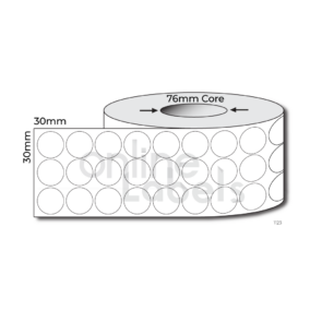 30mm dia Circle - Thermal Direct & Thermal Transfer