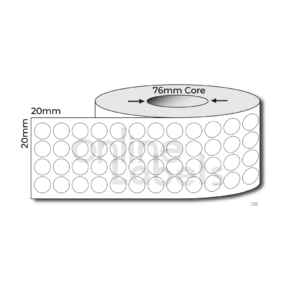 20mm dia Circle - Thermal Direct & Thermal Transfer