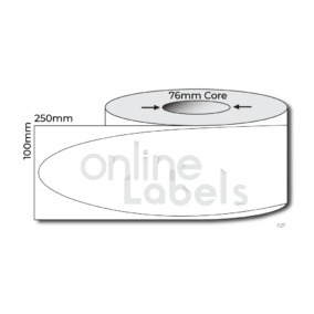 100mm x 250mm Oval - Thermal Direct & Thermal Transfer