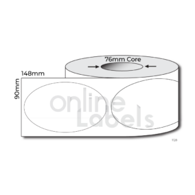 90mm x 148mm Oval - Thermal Direct & Thermal Transfer
