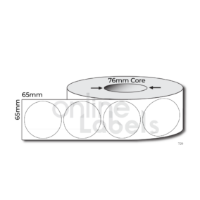 65mm dia Circle - Thermal Direct & Thermal Transfer