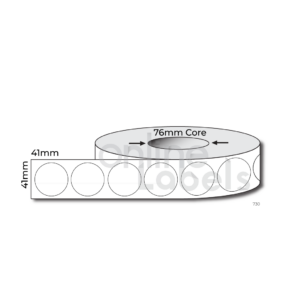 41mm dia Circle - Thermal Direct & Thermal Transfer